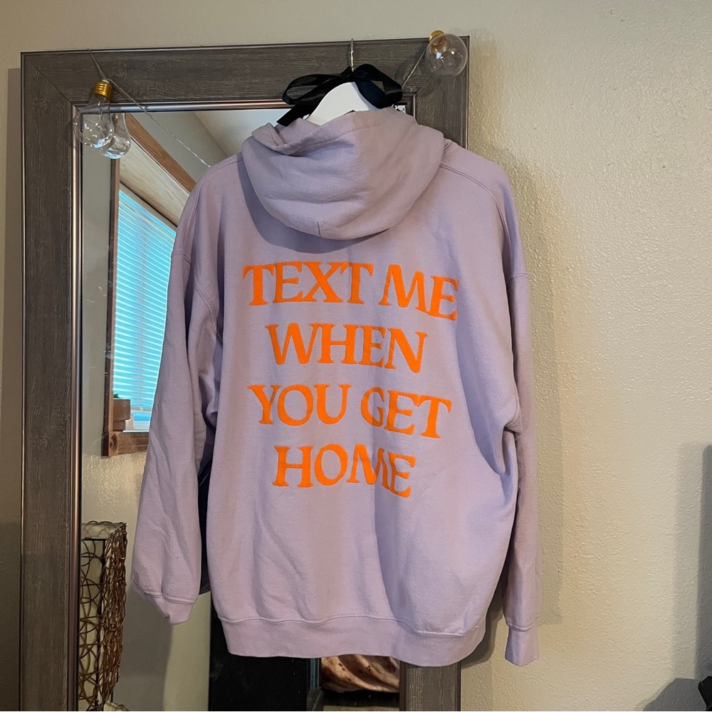 Lonely Ghost Lilac Text Me When You Get Home Hoodie